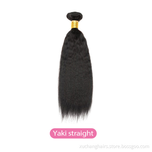 Wholesale Cuticle Aligned Yaki Straight Human Hair Bundle Brazilian Raw Virgin Hair Bundles For Black Women